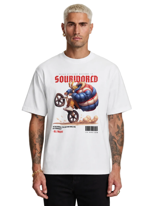 SW x All Might Wheel Ups Oversized T-Shirt