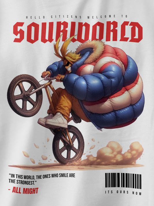 SW x All Might Wheel Ups Oversized T-Shirt