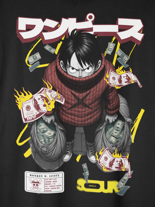 SW x Luffy Money Heist Oversized T-Shirt