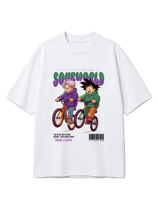 SW x Trunk & Goten Wheel Ups Oversized T-Shirts